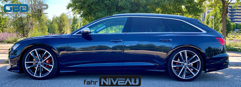 Audi A6 4K air suspension lowering electronically without coupling rod –  fahrNIVEAU